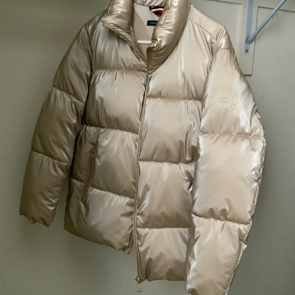 Tommy Hilfiger Women's Gold Puffer Jacket